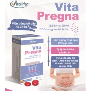 Viên Uống Bổ Bầu Vita Pregna (30 Viên) – Đầy Đủ Dưỡng Chất Cho Mẹ, Bé Khỏe Toàn Diện